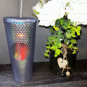 2023 Starbucks Unicorn Silver Iridescent Bling Studded 24oz Venti Tumbler